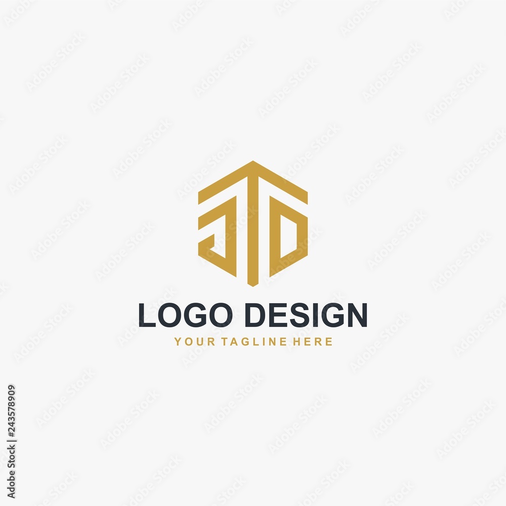 Letter GD monogram logo design vector Letter GD monogram logo design vector