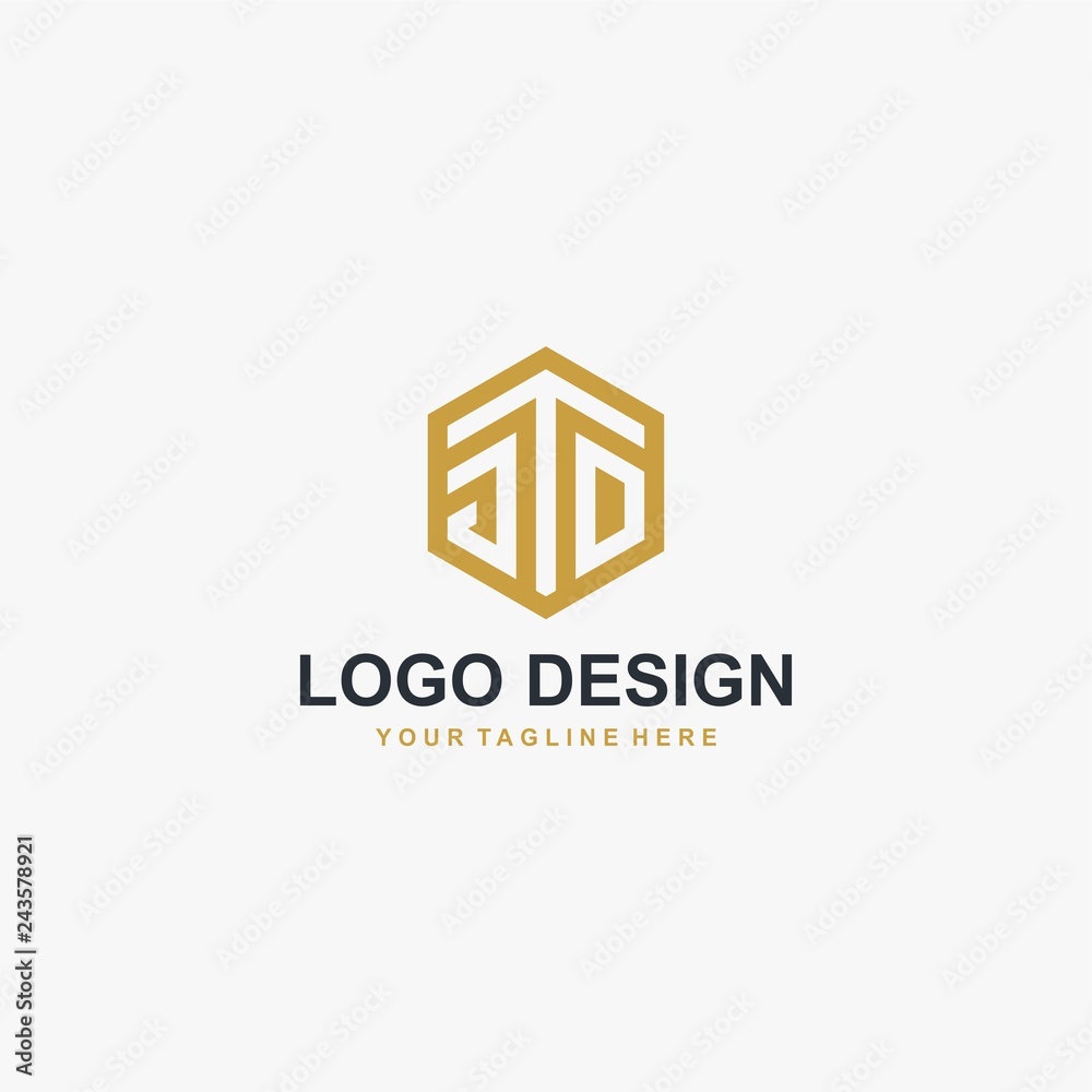 Letter GD monogram logo design vector Letter GD monogram logo design vector