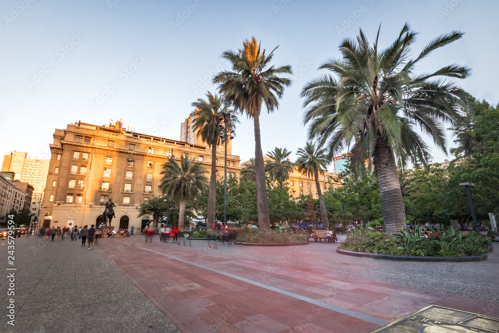 Plaza de Armas Square in downtown Santiago - Santiago, Chile