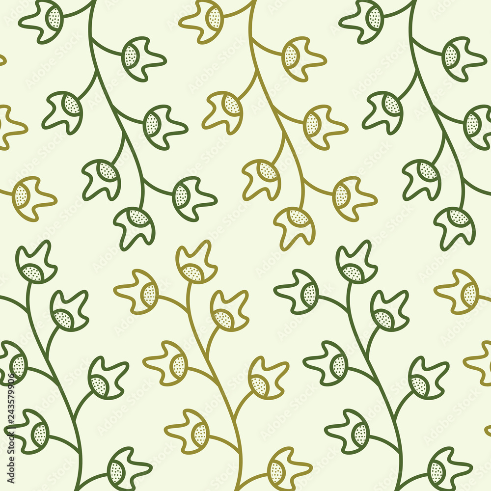 Abstract Flower Pattern Vector Illustration. 
