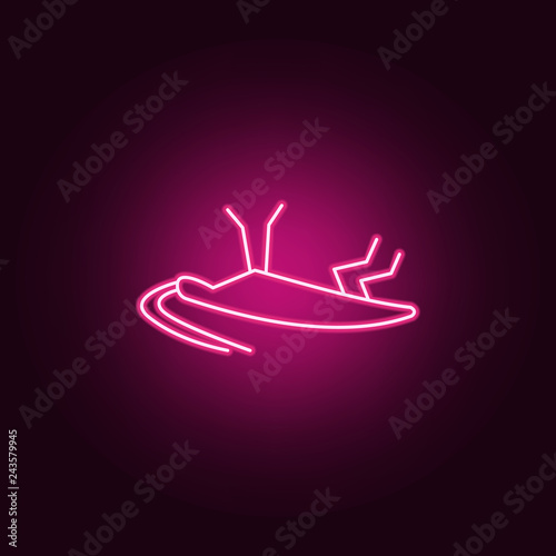 cockroach icon. Elements of pest control and insect in neon style icons. Simple icon for websites, web design, mobile app, info graphics