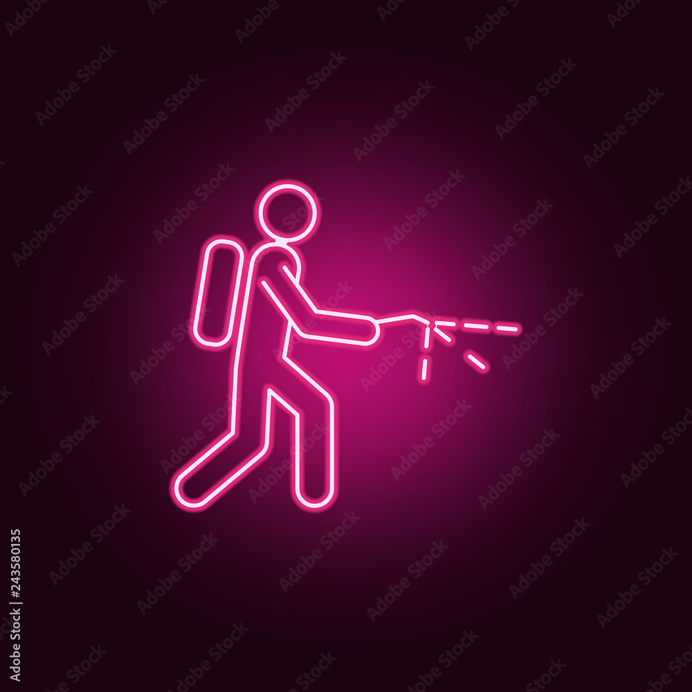 exterminator icon. Elements of pest control and insect in neon style icons. Simple icon for websites, web design, mobile app, info graphics exterminator icon. Elements of pest control and insect in neon style icons. Simple icon for websites, web design, mobile app, info graphics