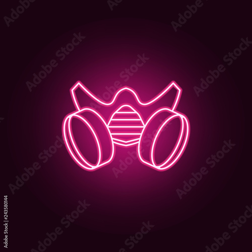 respirator icon. Elements of pest control and insect in neon style icons. Simple icon for websites, web design, mobile app, info graphics