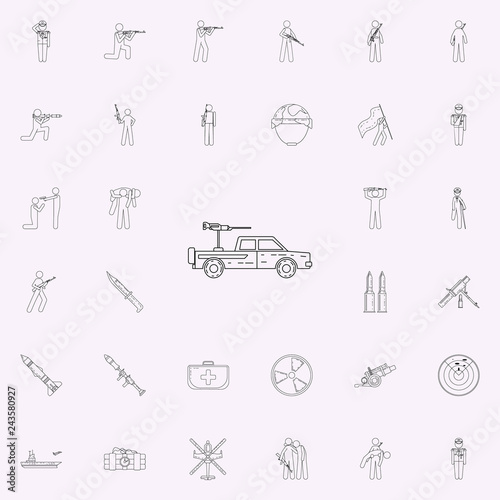 military pickup icon. Army icons universal set for web and mobile