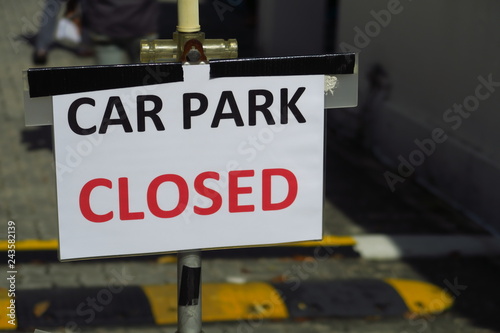 Car park closed