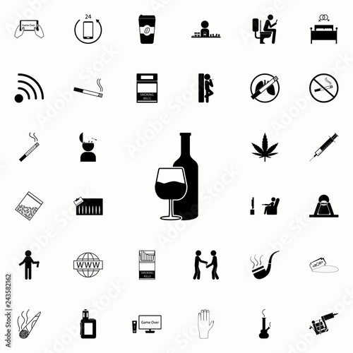 alcohol consumption icon. Bad habbits icons universal set for web and mobile photo