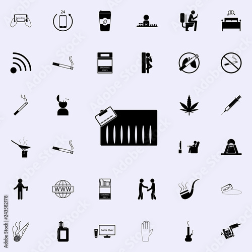 cocaine tracks icon. Bad habbits icons universal set for web and mobile