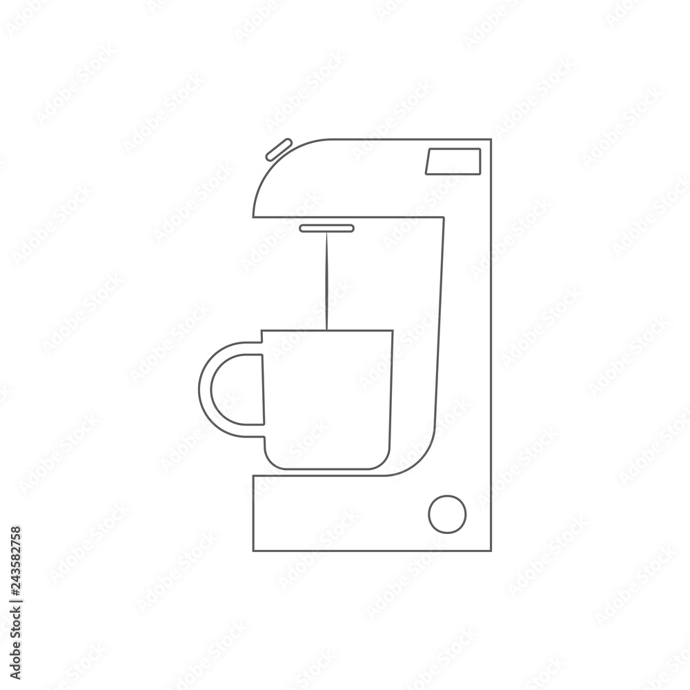 coffee maker icon. Element of Electro for mobile concept and web apps icon. Thin line icon for website design and development, app development coffee maker icon. Element of Electro for mobile concept and web apps icon. Thin line icon for website design and development, app development