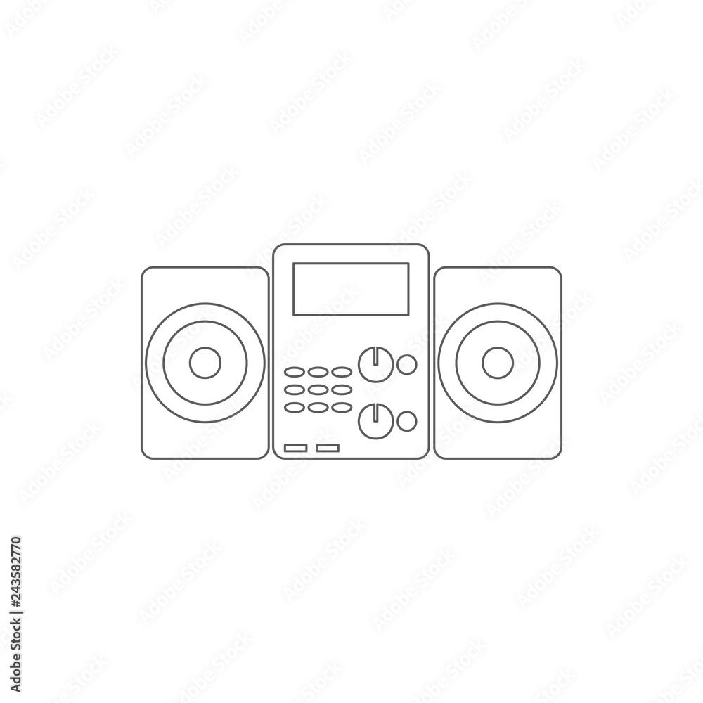 music player icon. Element of Electro for mobile concept and web apps icon. Thin line icon for website design and development, app development music player icon. Element of Electro for mobile concept and web apps icon. Thin line icon for website design and development, app development