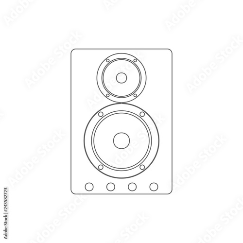 acoustic speakers icon. Element of Electro for mobile concept and web apps icon. Thin line icon for website design and development, app development