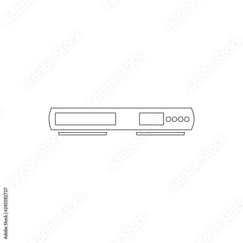 dvd player icon. Element of Electro for mobile concept and web apps icon. Thin line icon for website design and development, app development