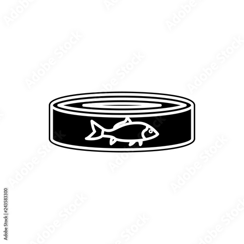 fish preserves icon. Element of fish production for mobile concept and web apps icon. Glyph, flat icon for website design and development, app development