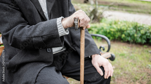 Old man sitting in the park