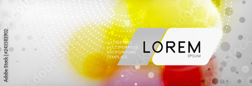 Background abstract - blurred dotted color circle shape, techno bubbles