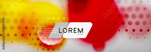 Background abstract - blurred dotted color circle shape, techno bubbles