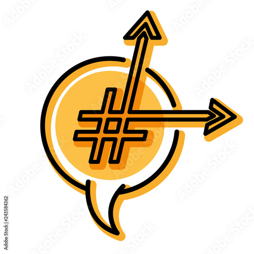 speech bubble with numeral isolated icon