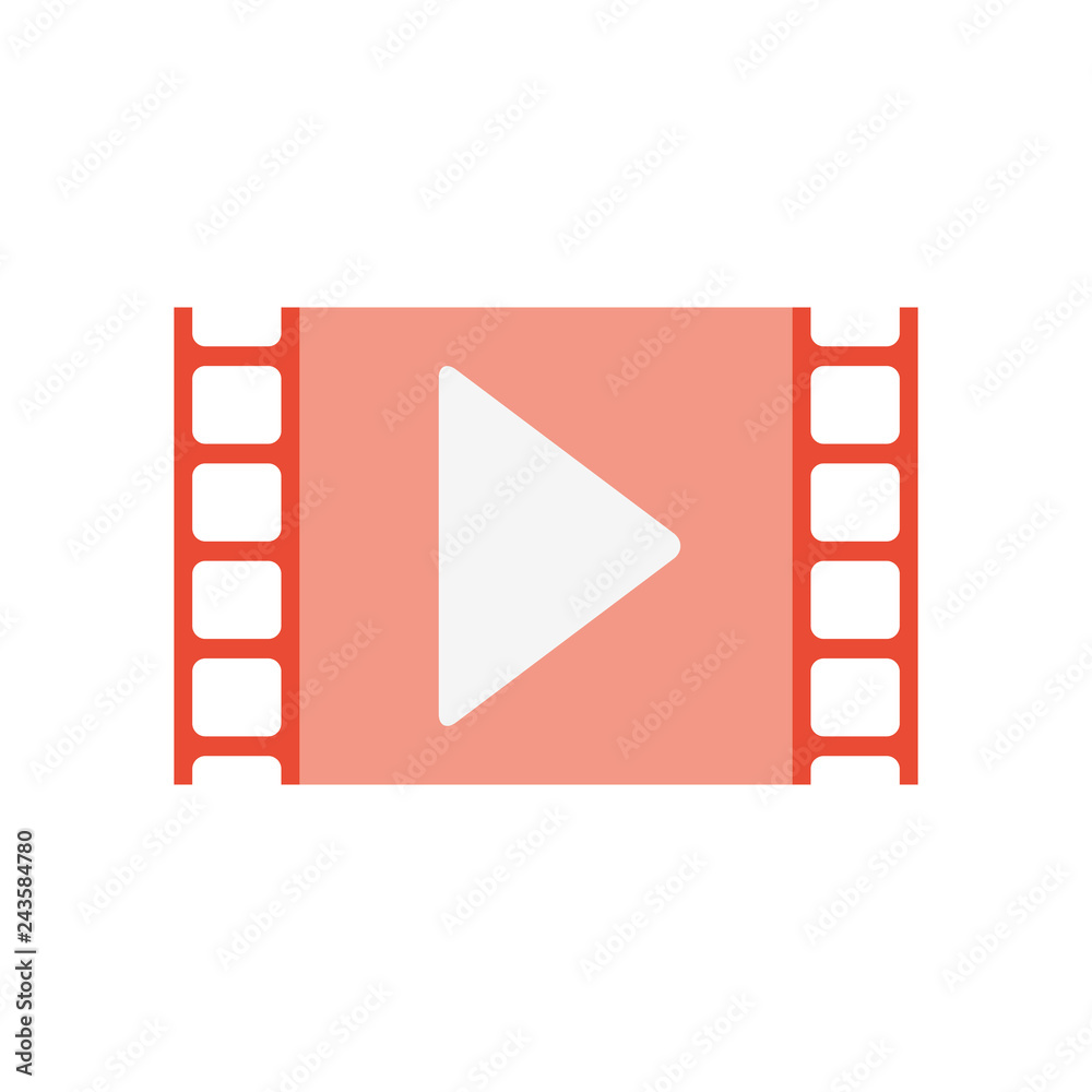 frame with play button isolated icon frame with play button isolated icon