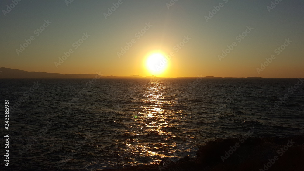 Naxos stunning sunset