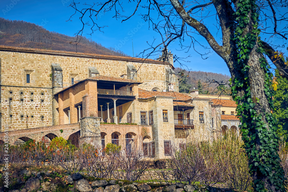 Obraz premium Exterior view of the Yuste Monastery, Extremadura, Spain. Monastery where Emperor Charles V died