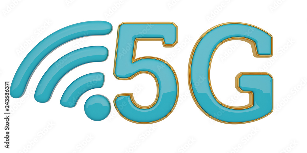 5G wireless network icon on white background. 3D illustration. 5G wireless network icon on white background. 3D illustration.