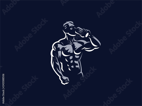 Sport. Sporty and athletic man.