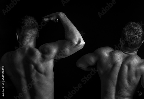 portrait of muscular guys 