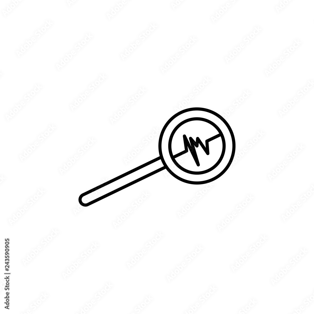 cardiogram loupe icon. Element of medicine for mobile concept and web apps illustration. Thin color line icon for website design and development, app development cardiogram loupe icon. Element of medicine for mobile concept and web apps illustration. Thin color line icon for website design and development, app development