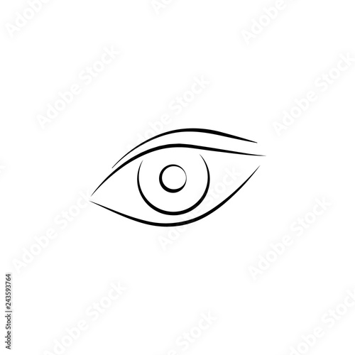 eye, anti-ageing, beauty, eyeball hand drawn icon photo