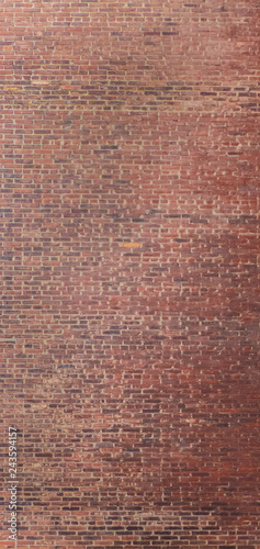 Vertical Red Brick Wall