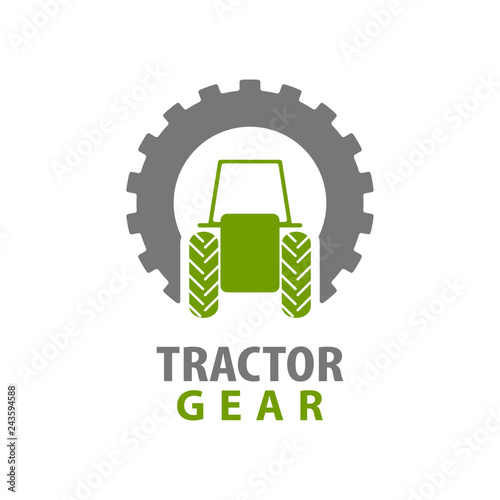 Tractor gear logo concept design. Symbol graphic template element