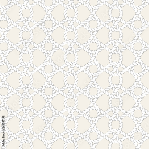 Basket weave pattern, Braided seamless, Geometric vector in monochrome
