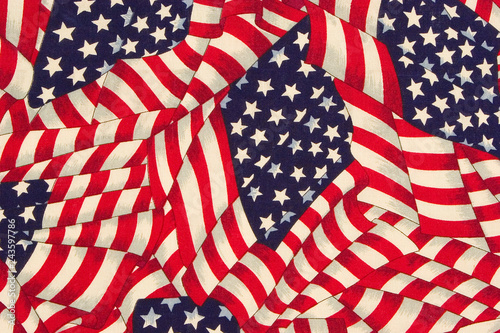 close up painted american flag pattern