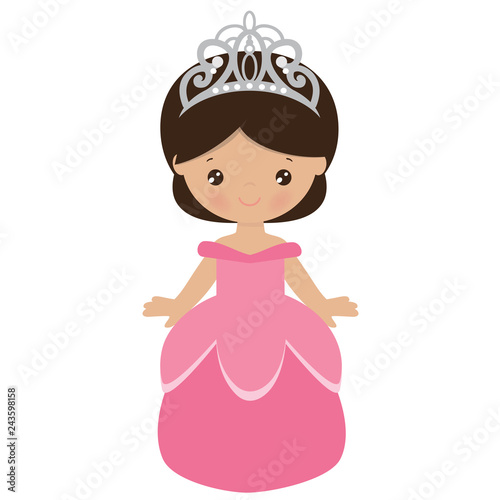Princess vector cartoon illustration