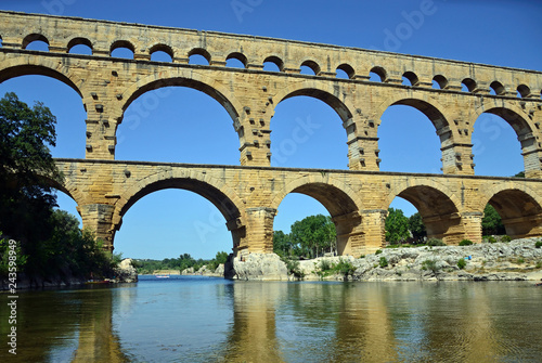 Pont du Gard over Gardon River in France