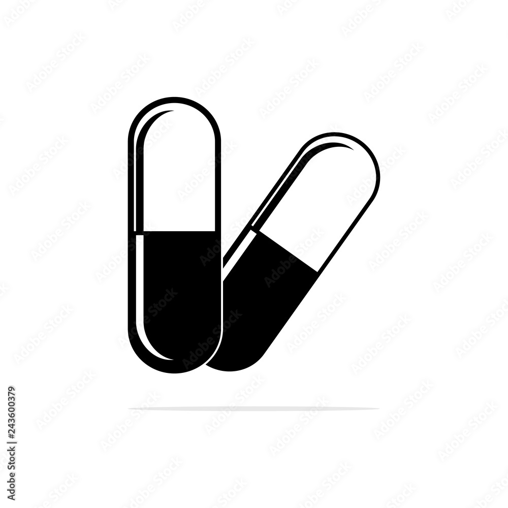 Capsules icon. Vector concept illustration for design. Capsules icon. Vector concept illustration for design.