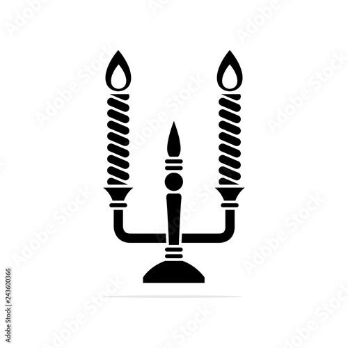 Candlestick icon. Vector concept illustration for design.
