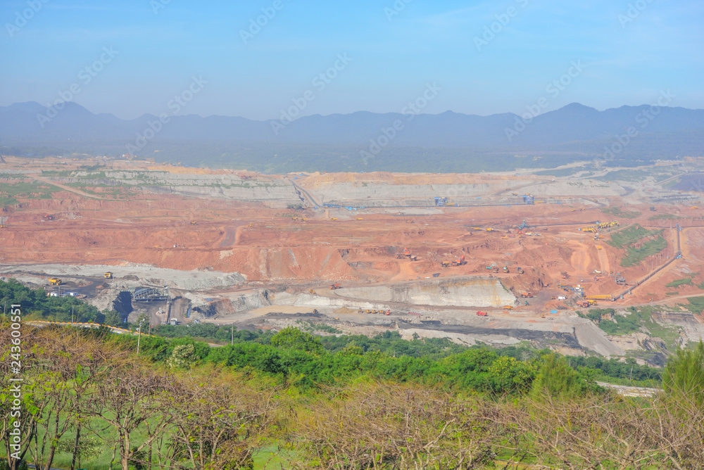 Lignite mining is used in power plants