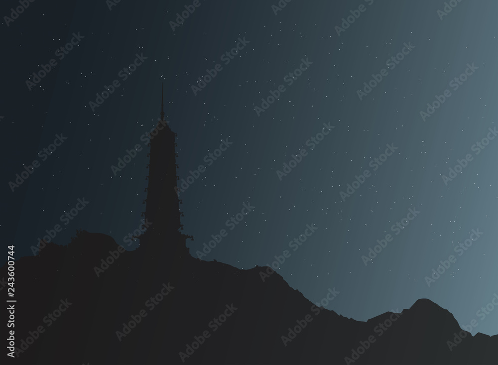 Obraz premium The Eastern Pagoda At Night