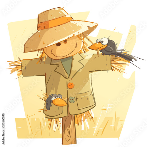 Kind Smiley Scarecrow