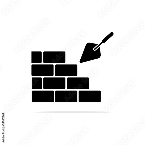 Cement Plaster Construction icon. Vector concept illustration for design.