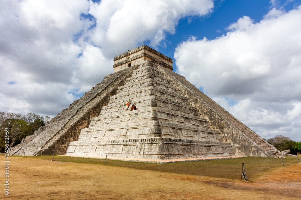Arresting Ruin - The Kukulkan pyramid, 'El Castillo,' gets just enough maintenance. Chichén Itzá, Yucatan, Mexico