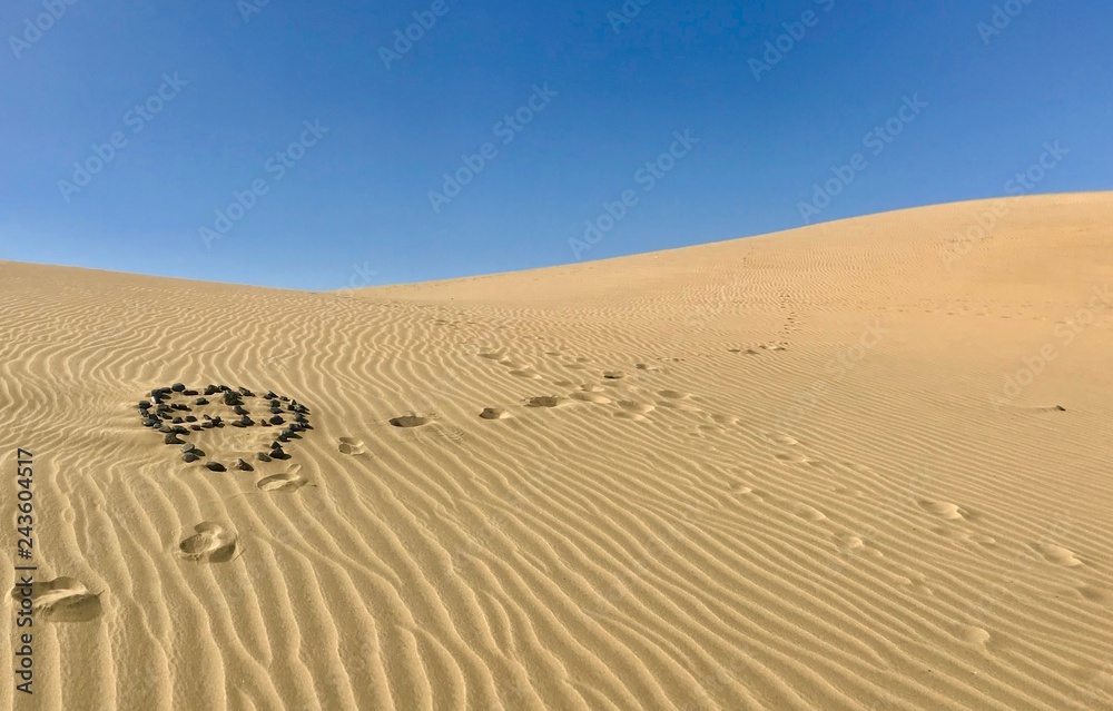 Scenic desert dunes view, perfect for background or website header