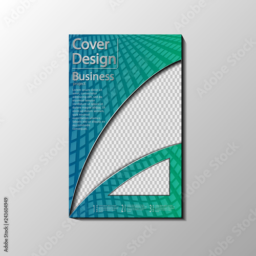 The vector conceptual cover template for business