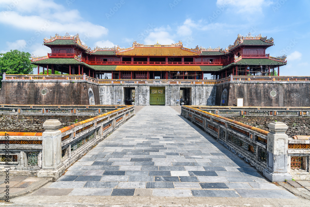 Fototapeta premium The Meridian Gate to the Imperial City, Hue, Vietnam
