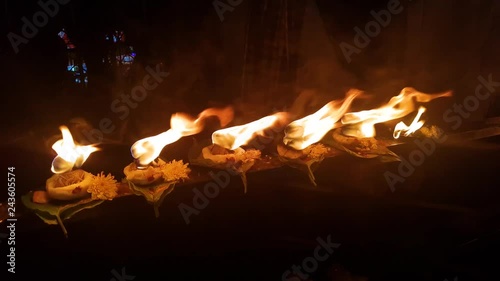 4th december 2018,annavaram andhrapradesh india people deepam  fire religion early morning photo
