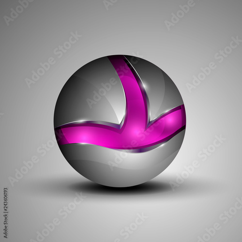 Vector illustration of purple