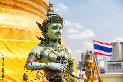 Buddhist statue at Wat Saket temple on the Golden Mount