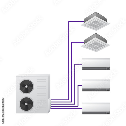 Multi split air conditioning system.