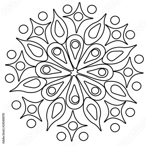 Mandala colloring page. photo