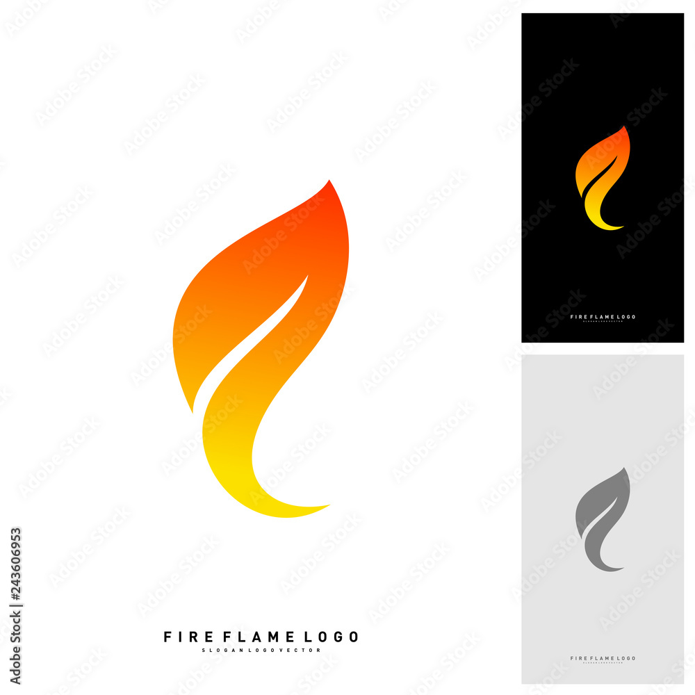 Fire Logo concept Vector. Fire leaf logo template vector Fire Logo concept Vector. Fire leaf logo template vector
